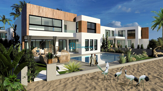 Modern Seafront 3-Bed Villa in Perivolia with Private Pool – photo 1